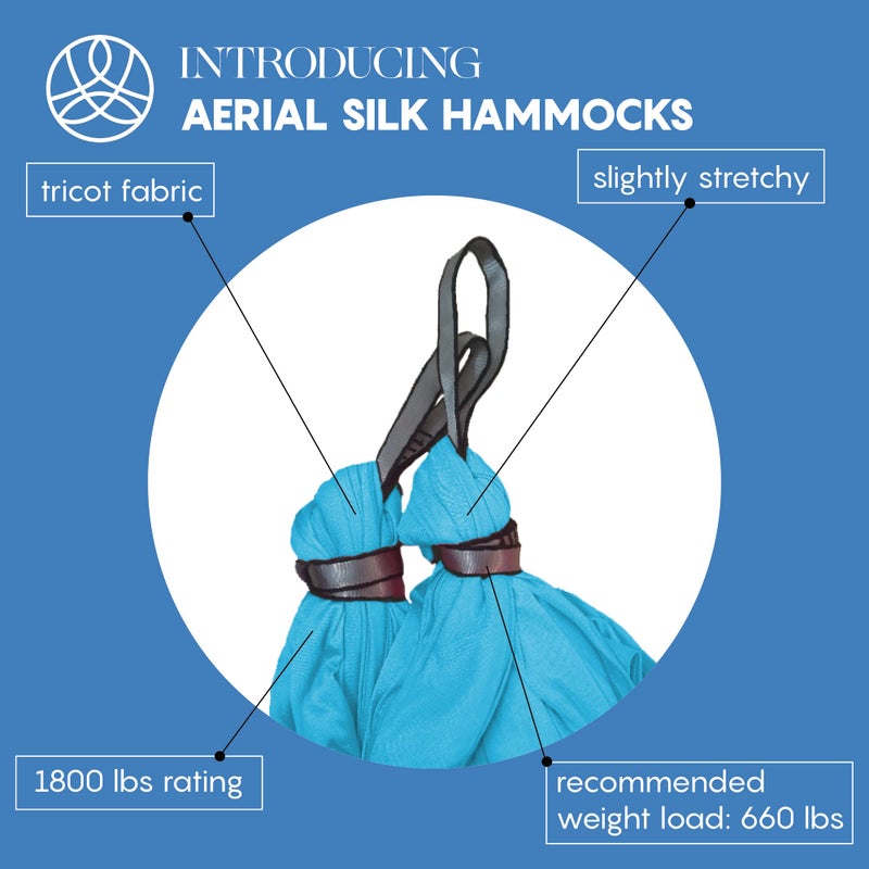 aum active Aerial Silk Yoga Hammock & Swing for Home, Inversion Exercises, Starter Kit for All Levels - Durable with Extension Straps, Carabiners, and Pose Guide - Image 2
